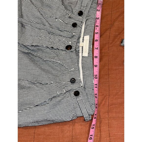 Vanessa Bruno Womens Striped Wide-Leg Button-Fly Pants Size 36 Cotton Blend Blue - Picture 5 of 8